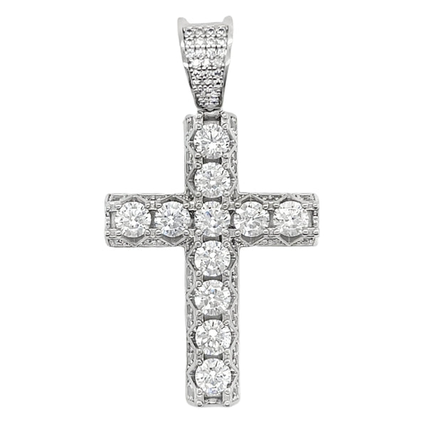 Sterling Silver CZ Cross Pendant
