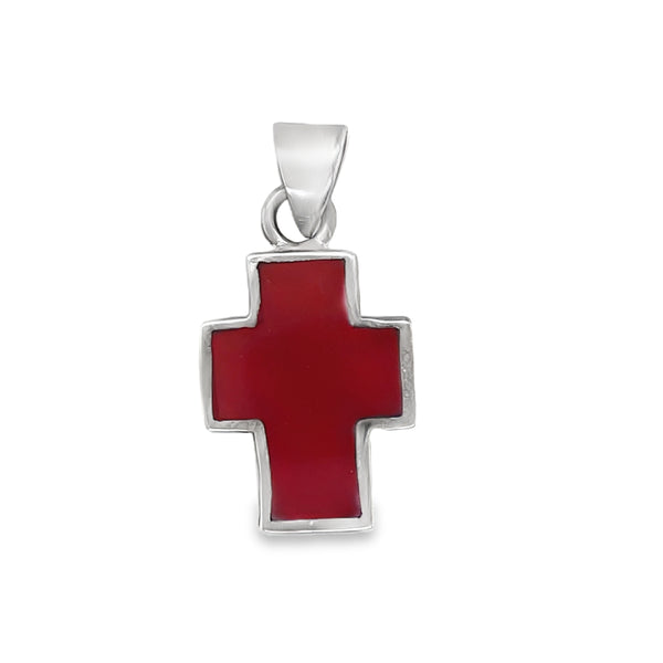 Sterling Silver Red Jasper Cross