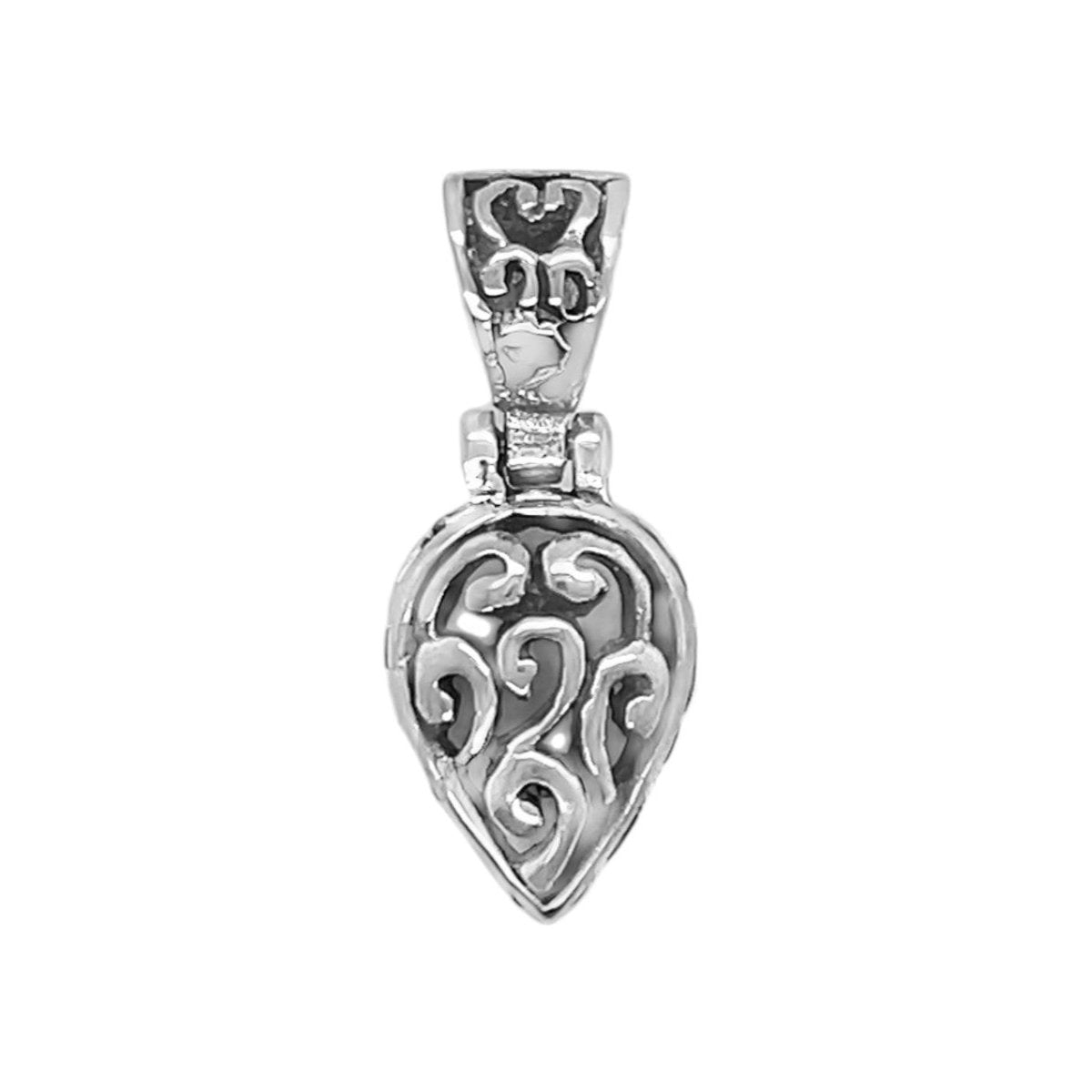 Sterling Silver Teardrop Filigree Design Pendant