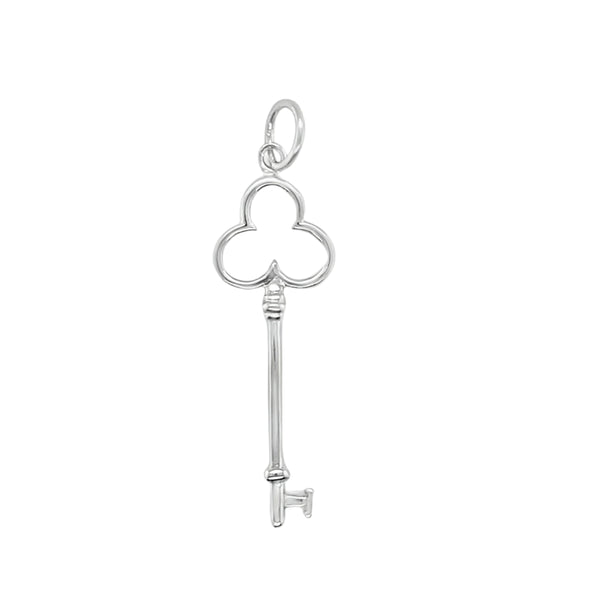 Sterling Silver Open Clover Key Pendant