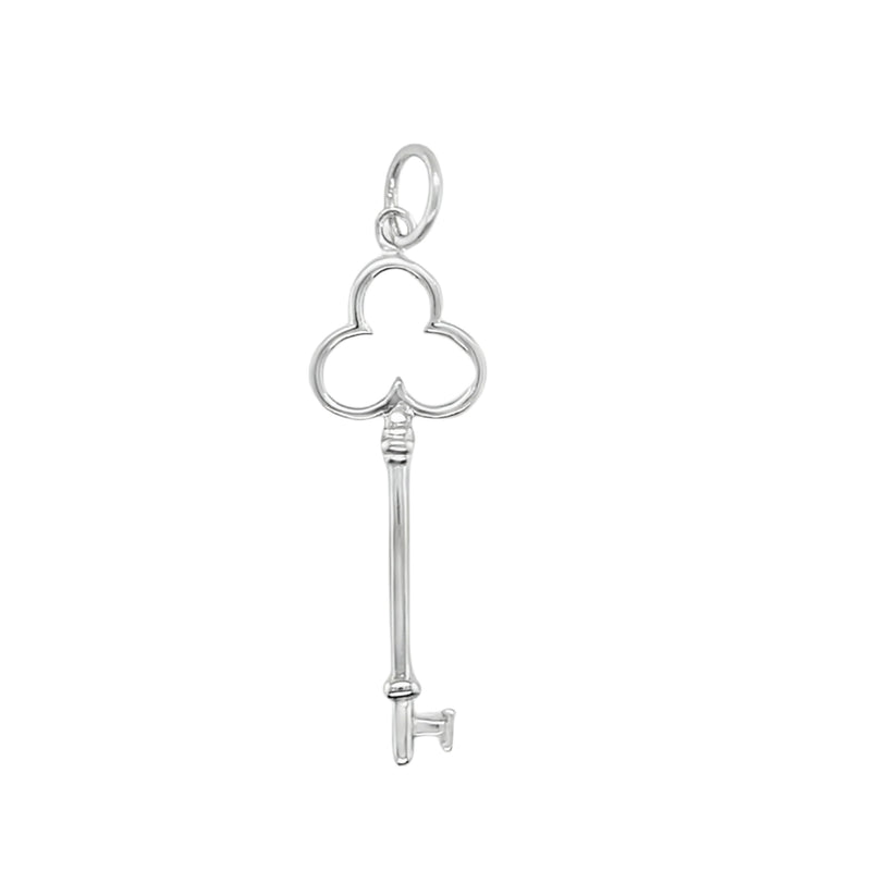 Sterling Silver Open Clover Key Pendant