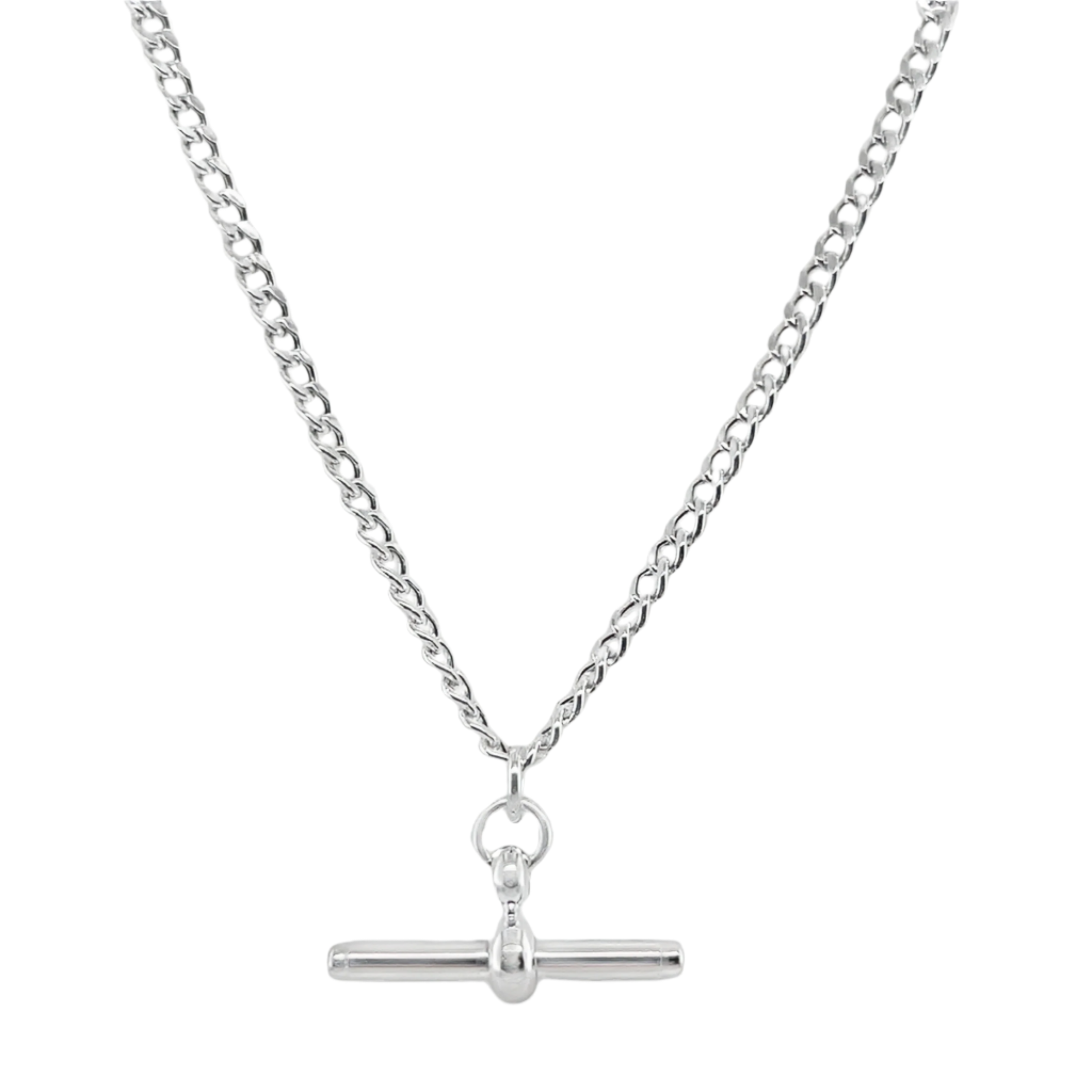 Italian Sterling Silver Toggle Necklace