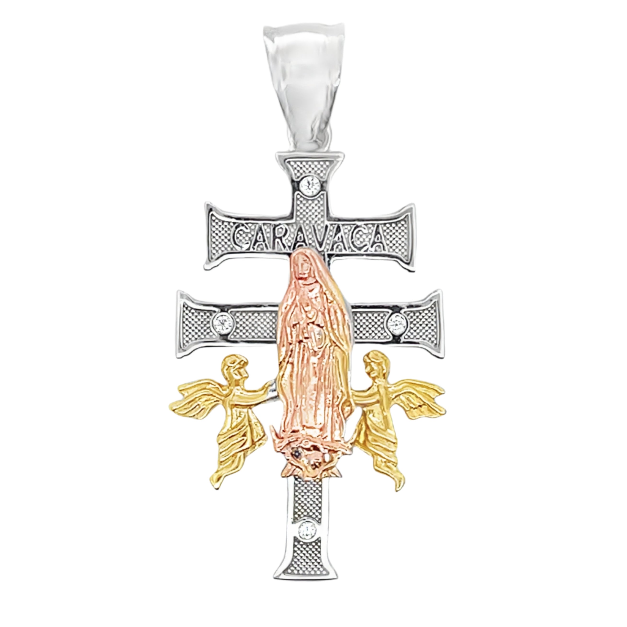 925 Sterling Silver Caravaca with the Virgin Pendant