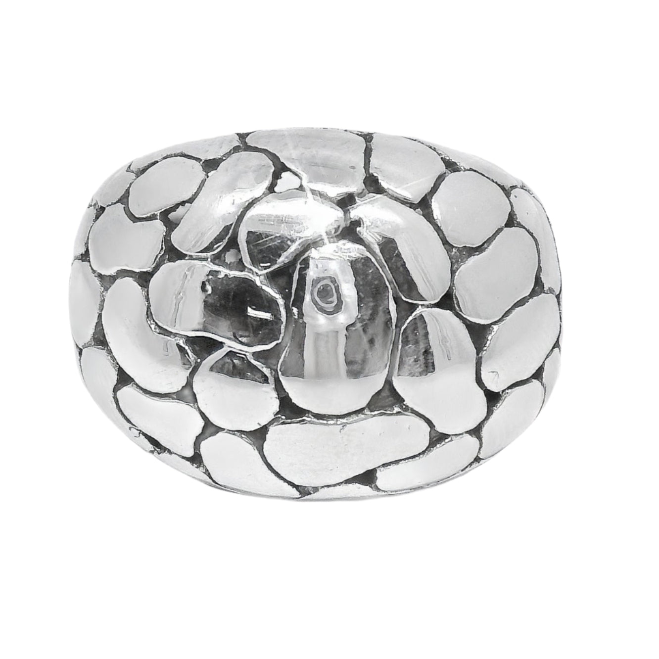 Sterling Silver Cobblestone Design Ring