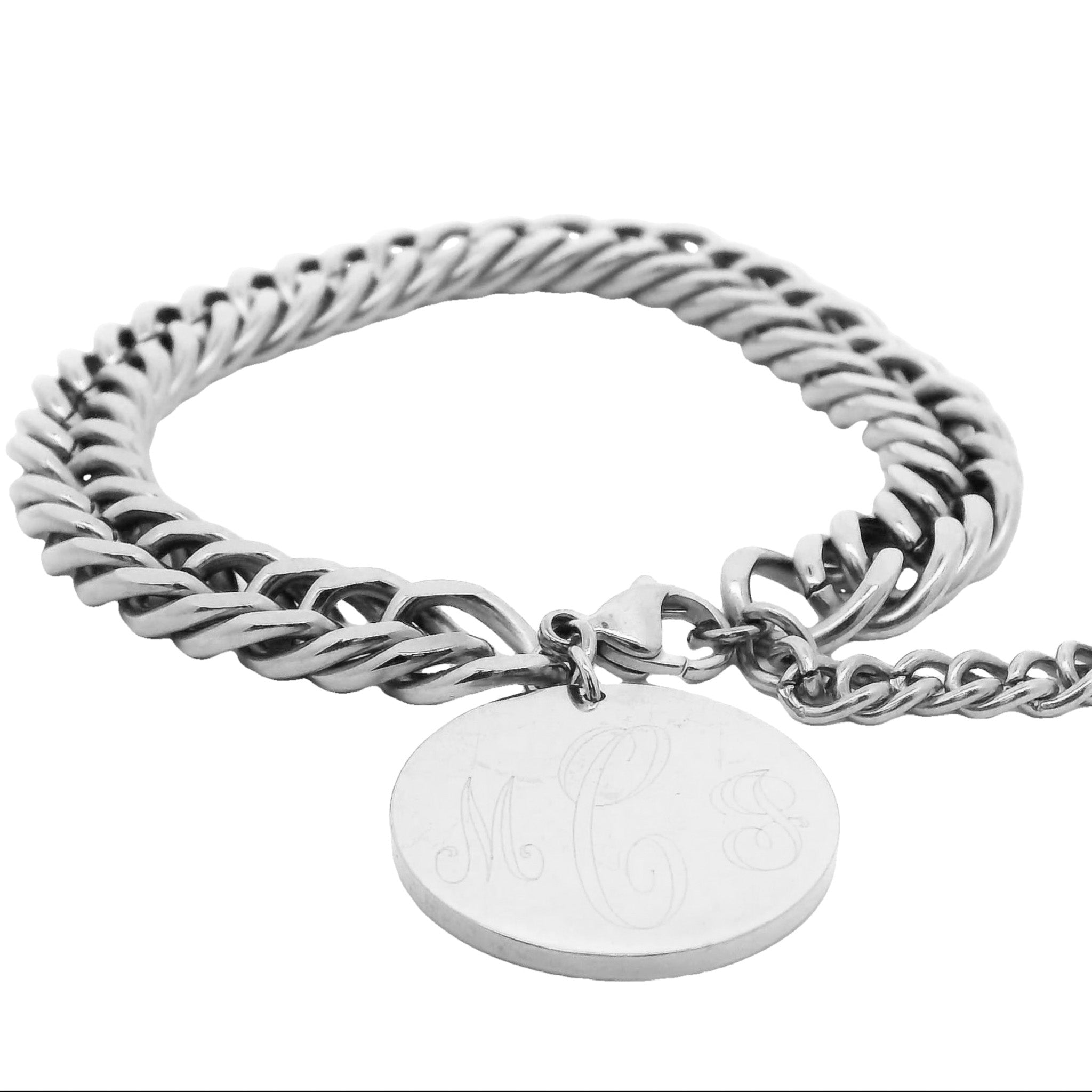 Stainless Steel Miami Cuban Engravable Bracelet