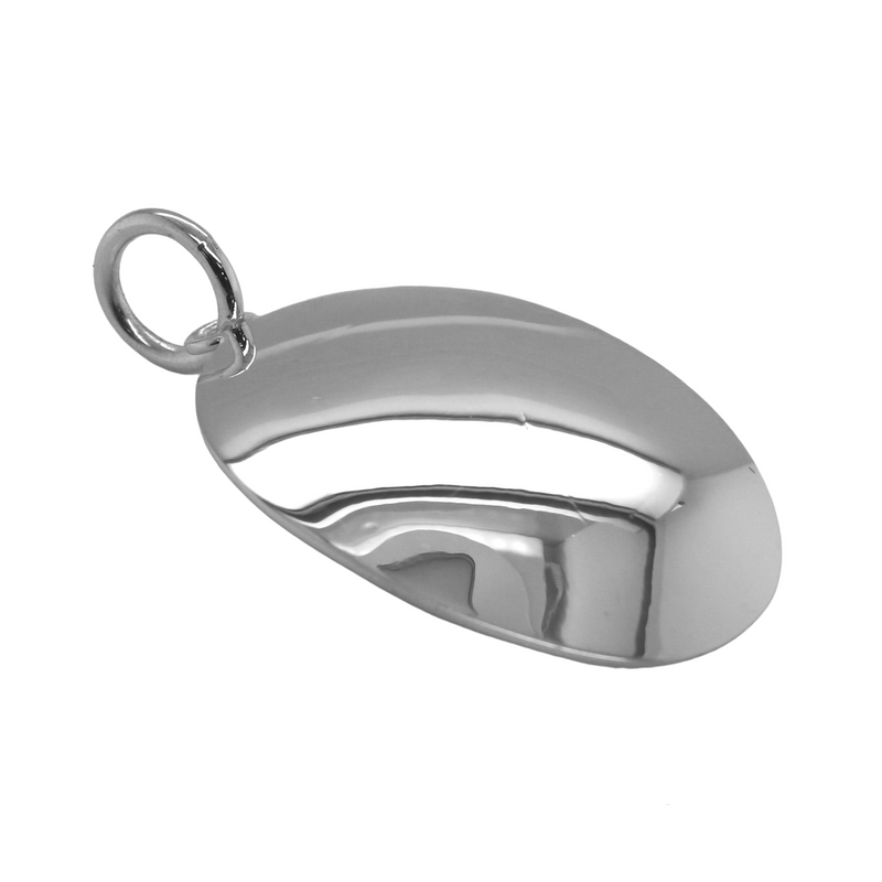 German Silver Solid Oval Pendant