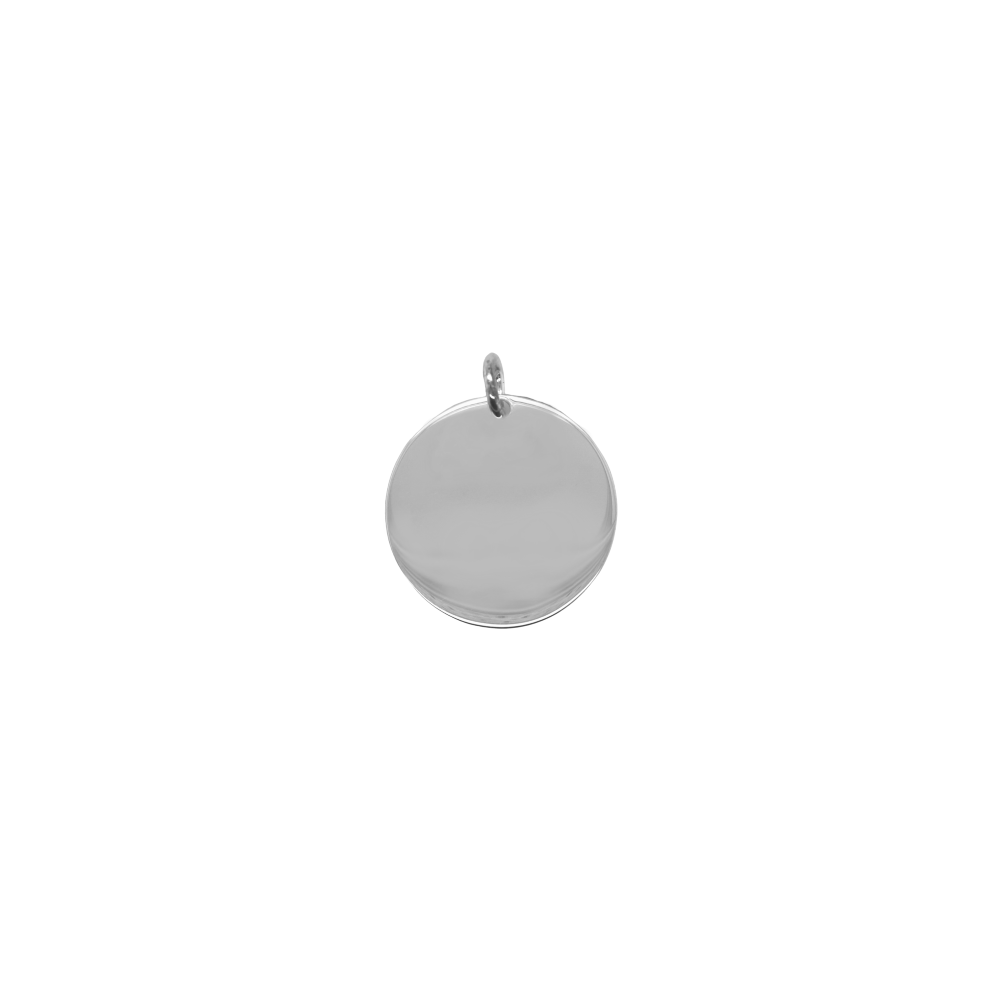 German Silver Engravable 15MM Round Pendant