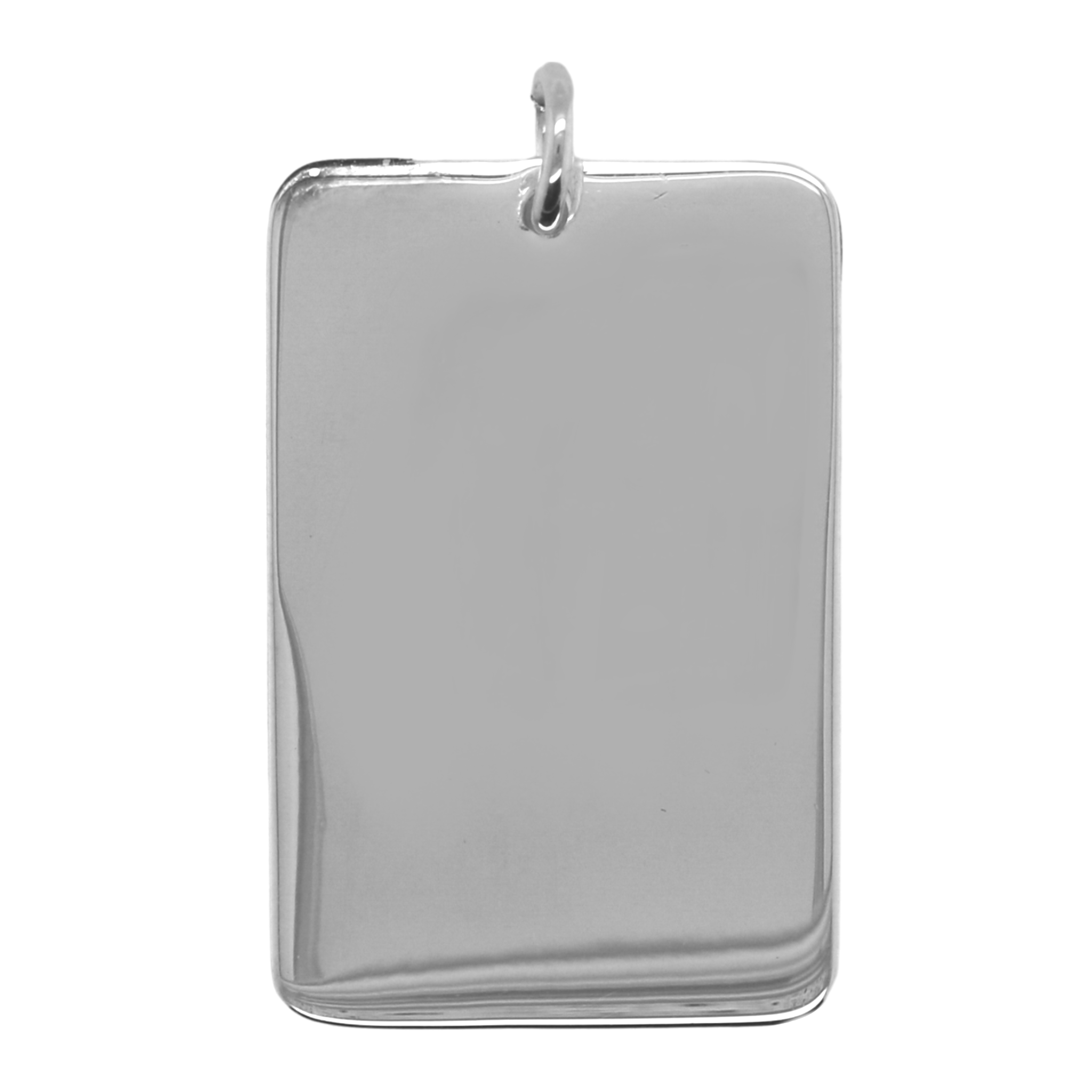 German Silver Engravable Rectangle Pendant