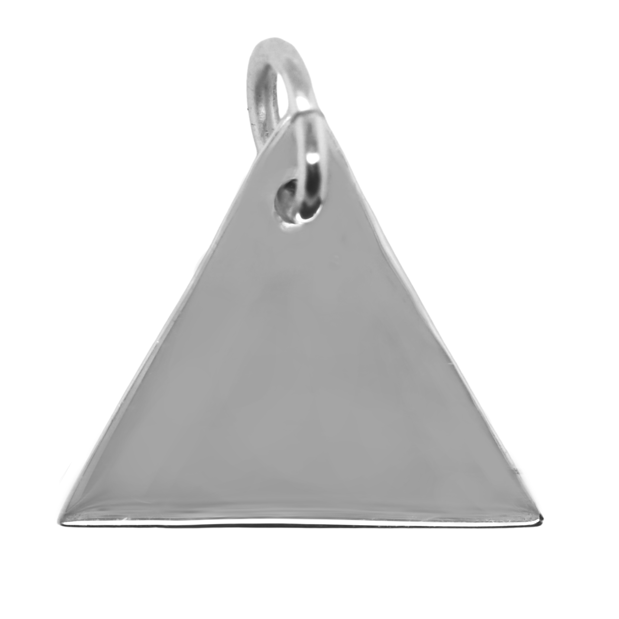 German Silver Engravable Triangle Pendant