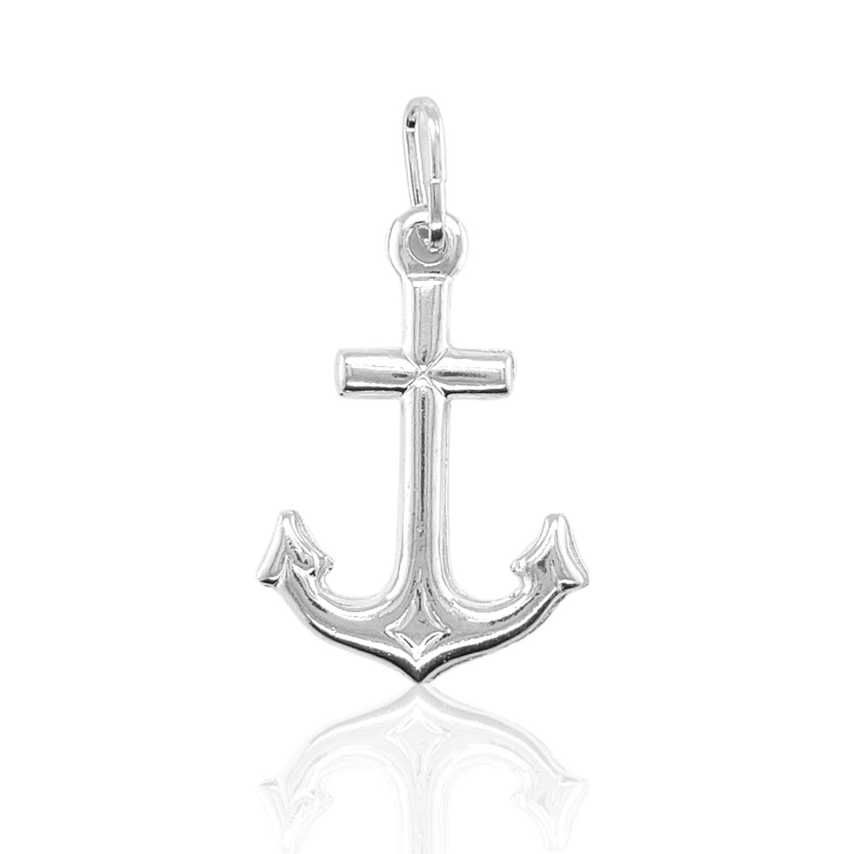Sterling Silver Large Anchor Pendant