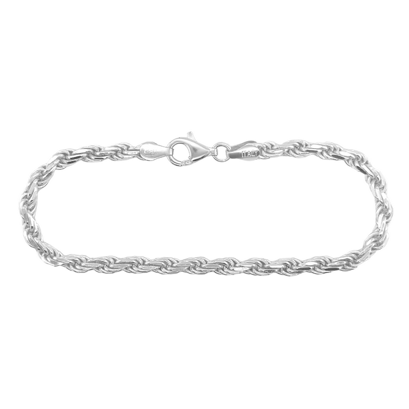 925 Sterling Silver Solid Rope Chain GAGE 080 2.5MM