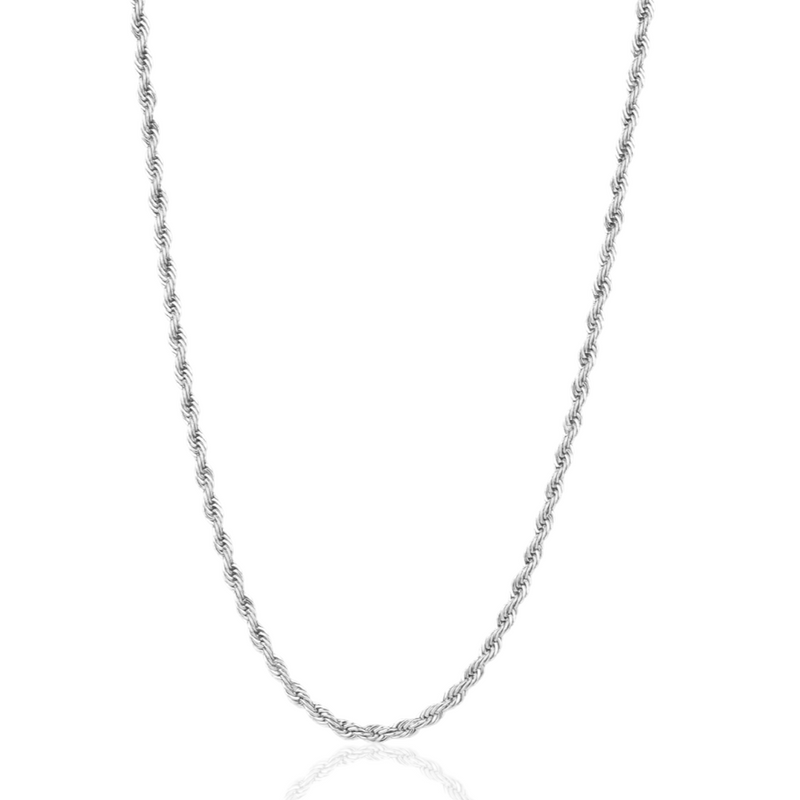 925 Sterling Silver Solid Rope Chain GAGE 080 2.5MM