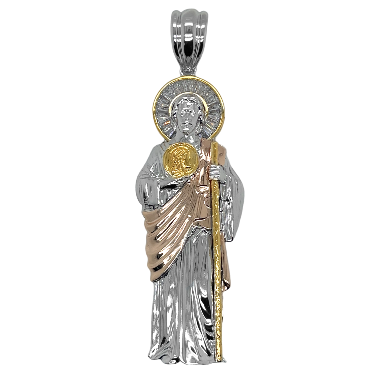 925 Mexican Sterling Silver St. Jude Pendant