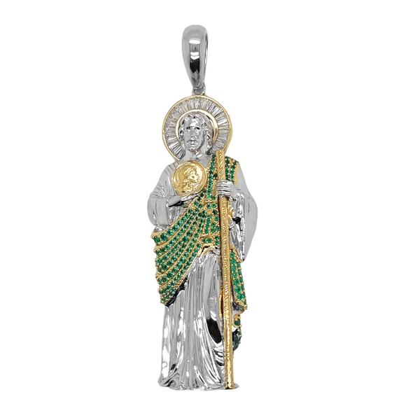 925 Mexican Sterling Silver St. Jude Pendant