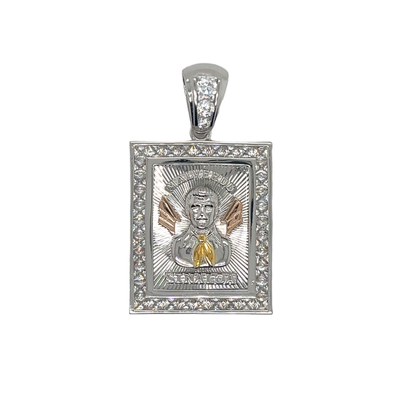 925 Mexican Sterling Silver Malverde Sinaloa Pendant
