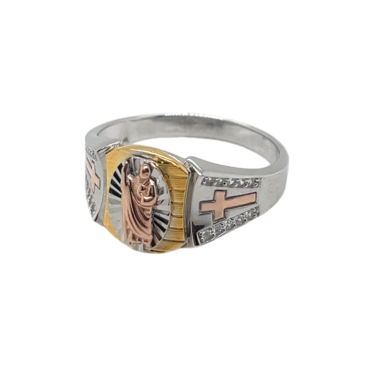 925 Mexican Sterling Silver St. Jude Men Ring
