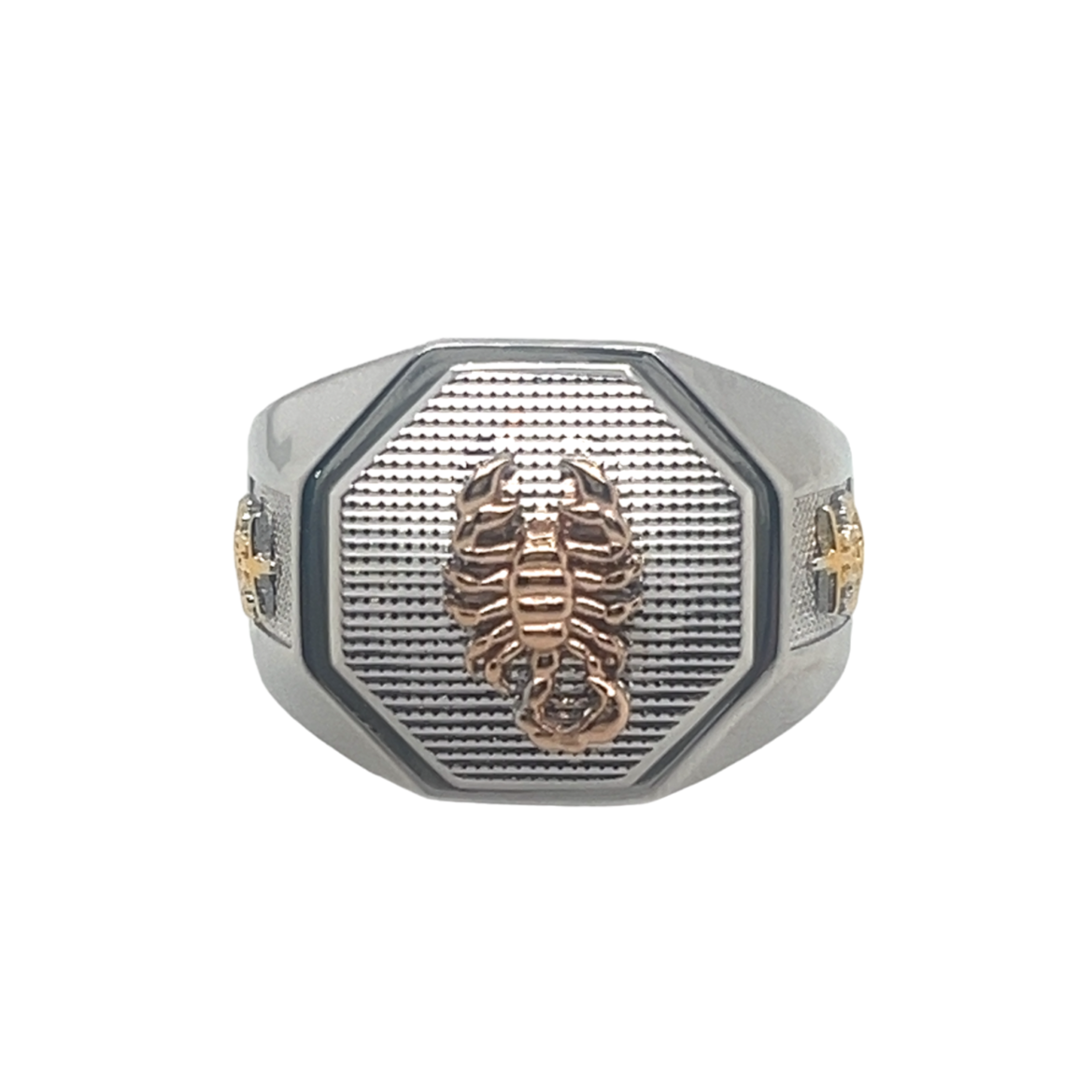 925 Mexican Sterling Silver Scorpio and Anchor Ring