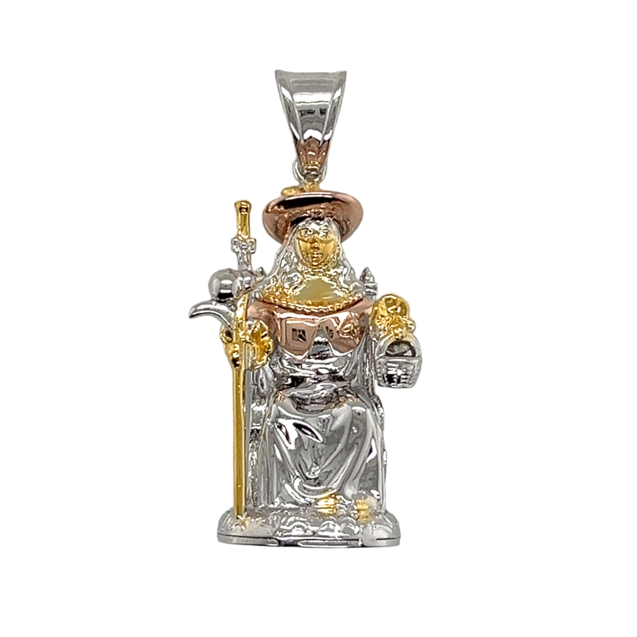 925 Mexican Sterling Silver Santo Niño De Atocha Pendant