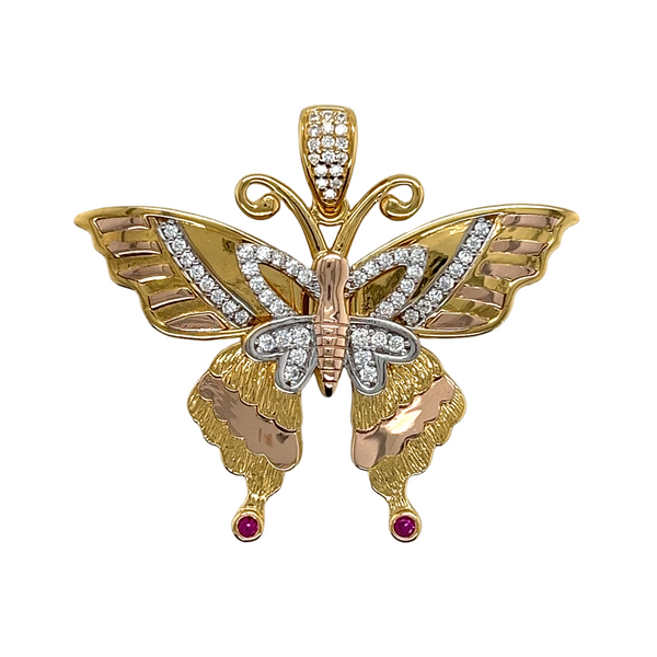 925 Mexican Sterling Silver Butterfly Pendant