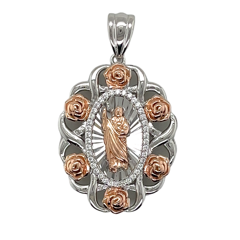 925 Mexican Sterling Silver Saint Jude Pendant