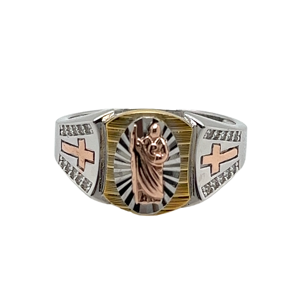 925 Mexican Sterling Silver Saint Jude Ring