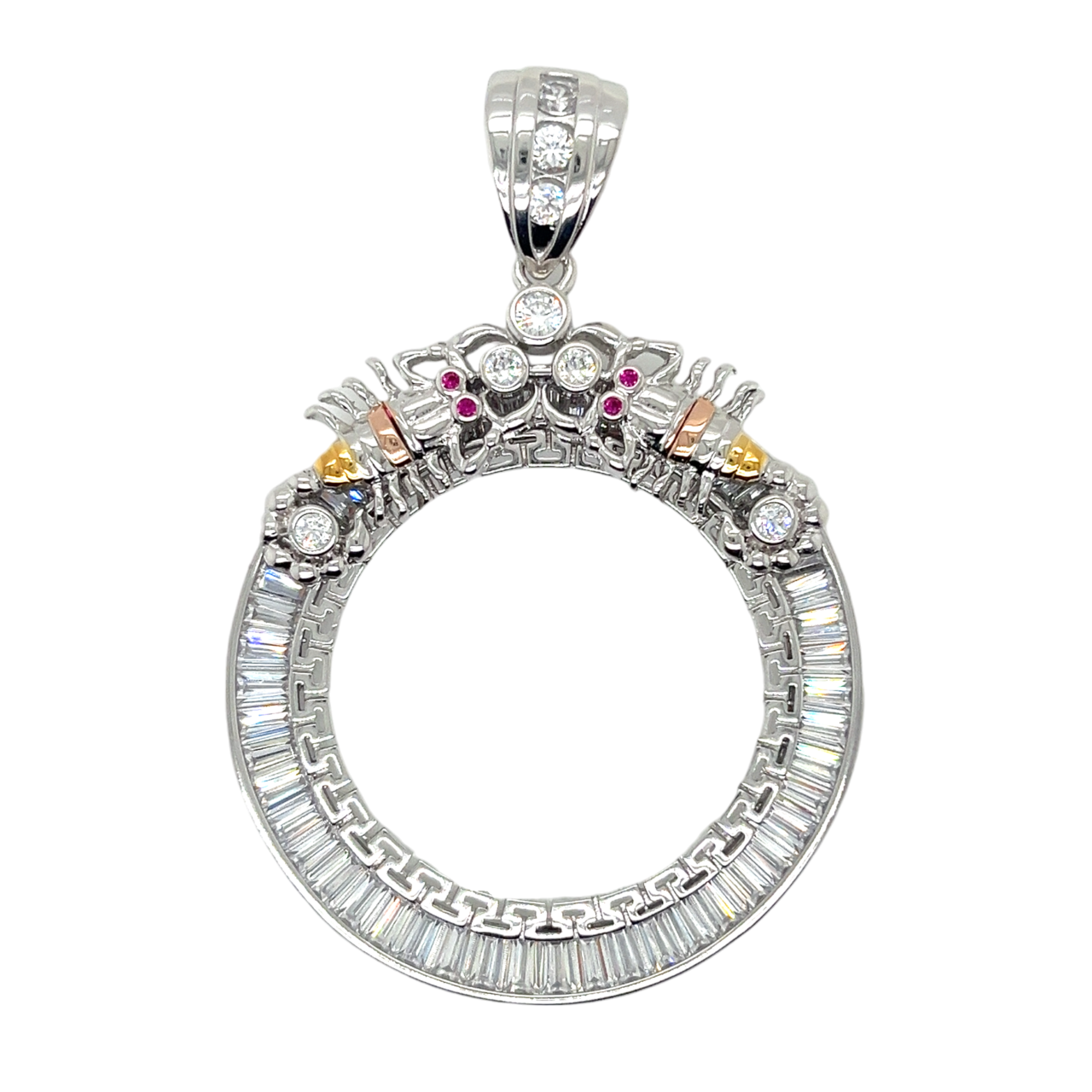 925 Mexican Sterling Silver Scorpio Centenario CZ Pendant