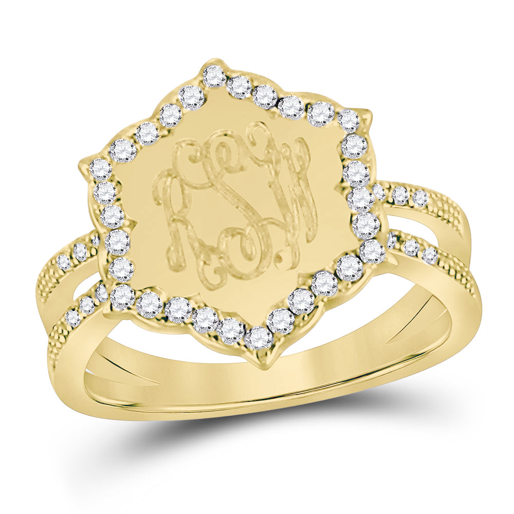 Sterling Silver Flower Split Band Ring