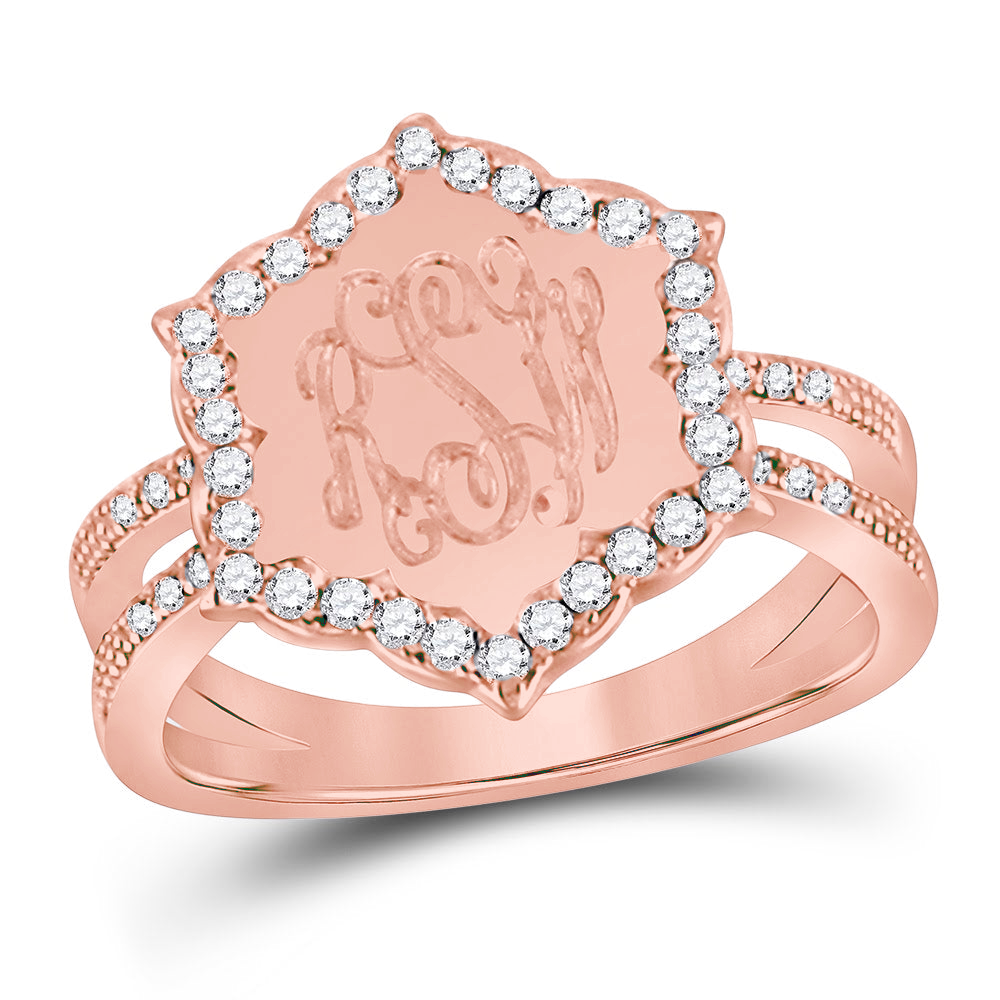 Sterling Silver Flower Split Band Ring