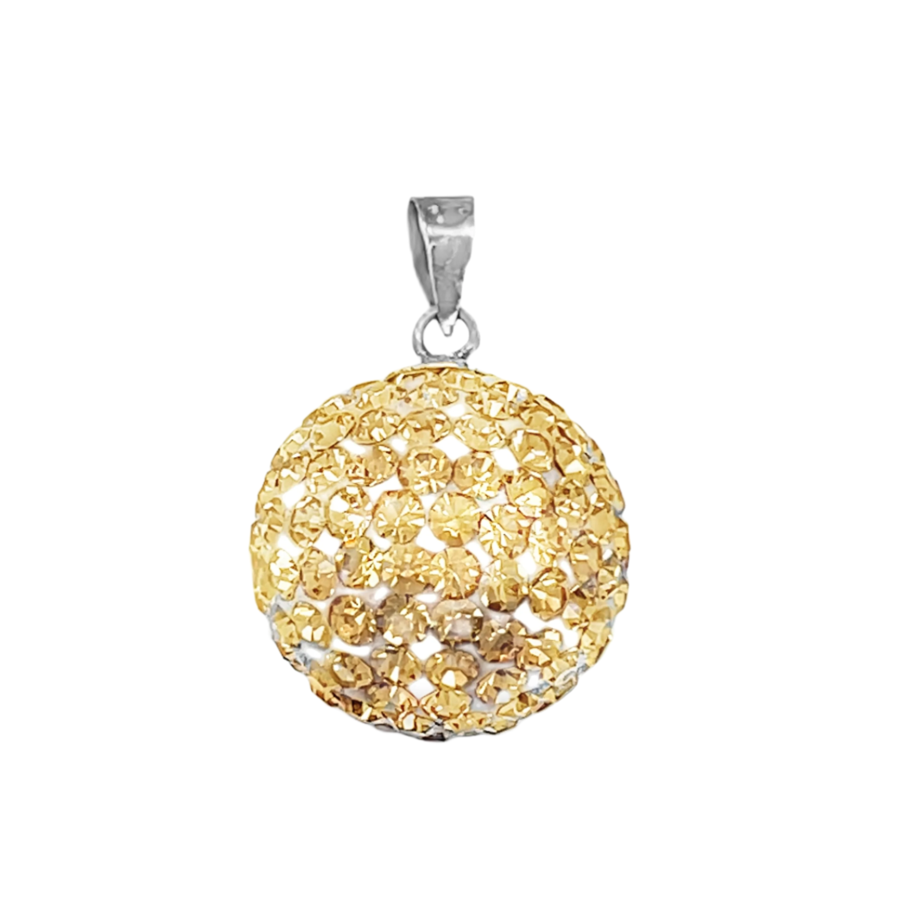 Sterling Silver Brown CZ Fireball Pendant