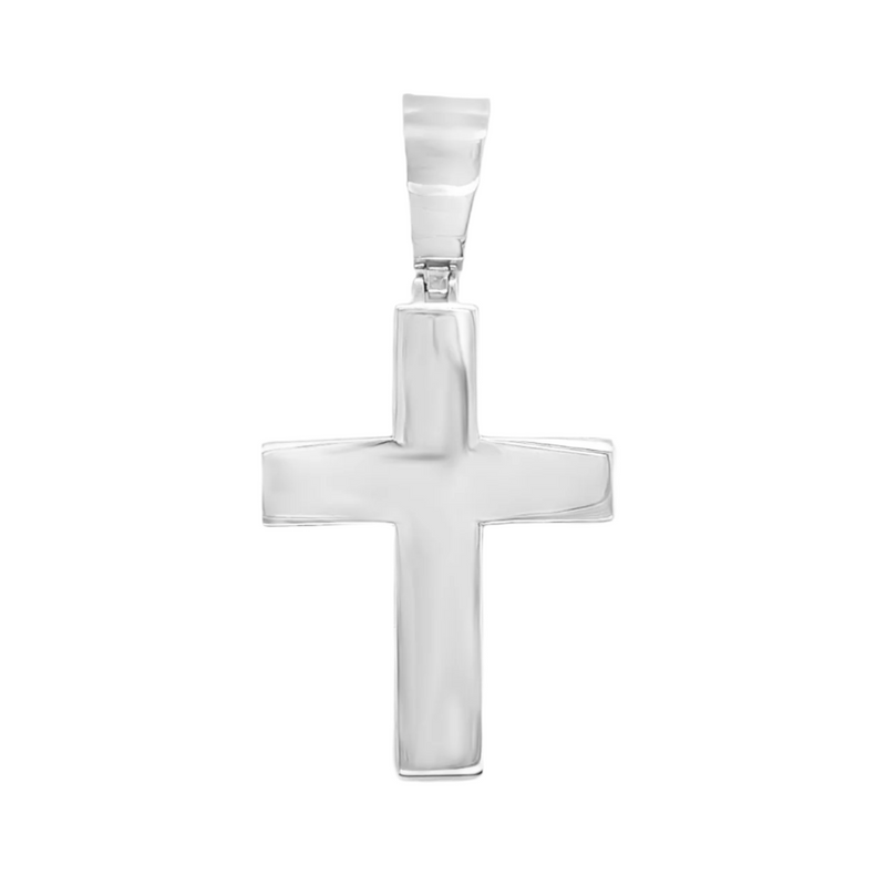 Sterling Silver Large Plain Cross Pendant