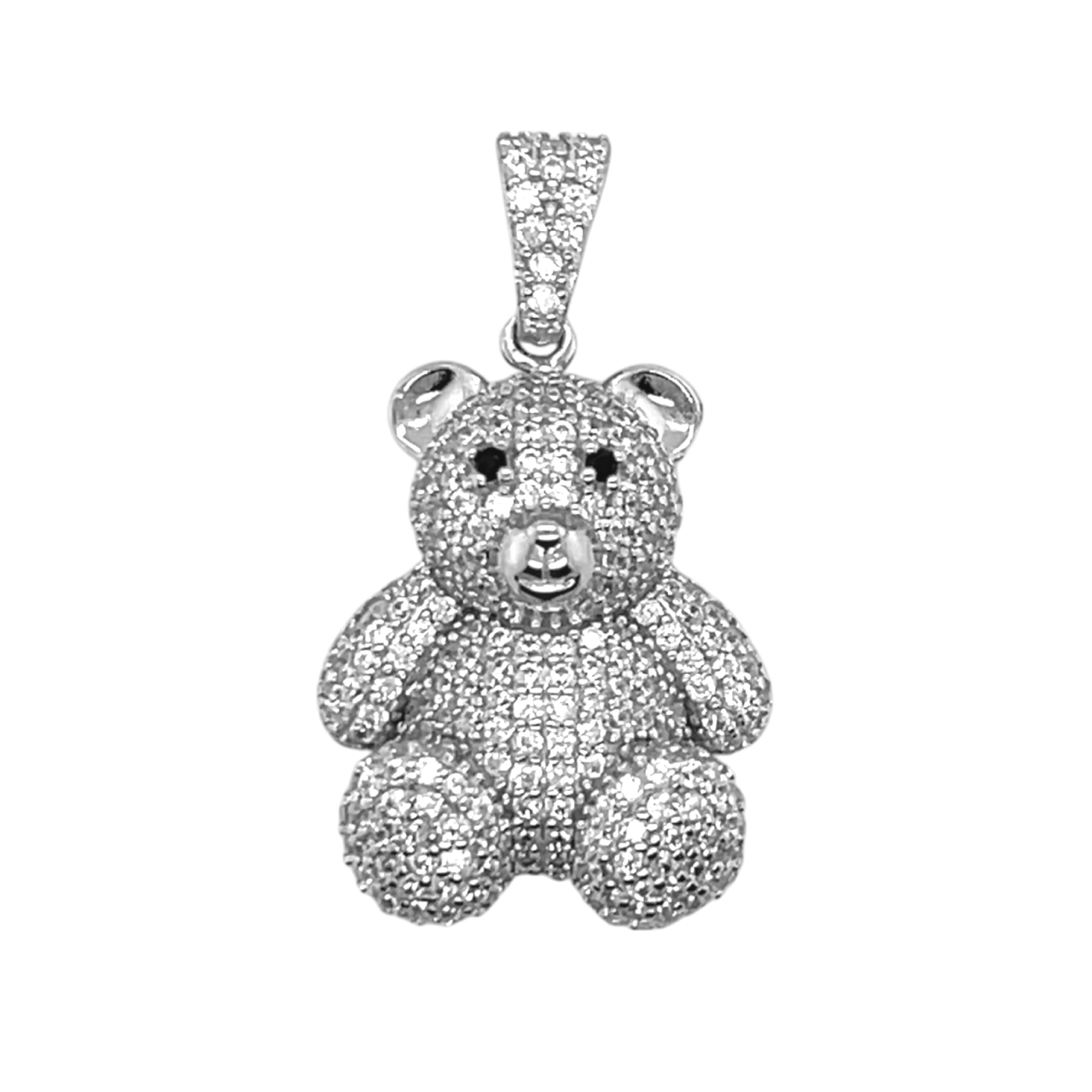 Sterling Silver Teddy Bear Pendant