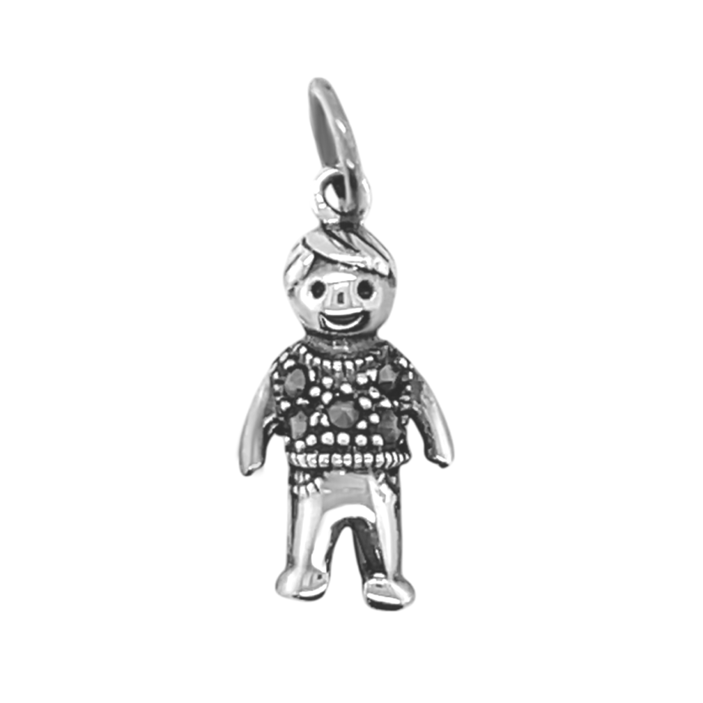 Sterling Silver Boy Marcasite Pendant