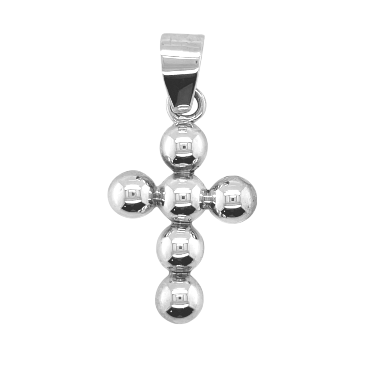 Sterling Silver Bubble Cross Pendant