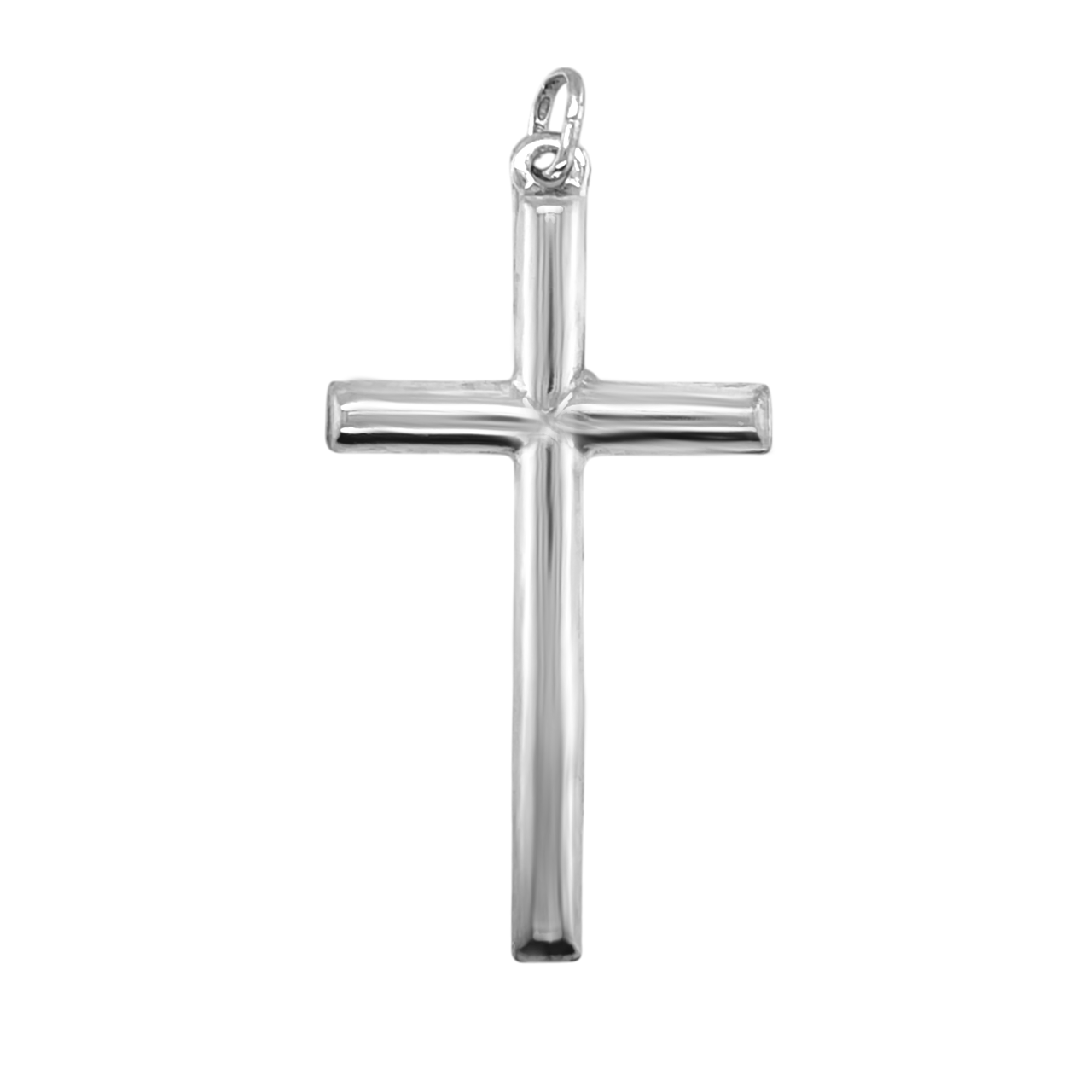 Sterling Silver Large High Polished Cross Pendant