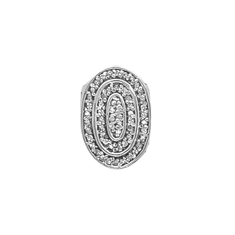 Sterling Silver Oval CZ Pendant