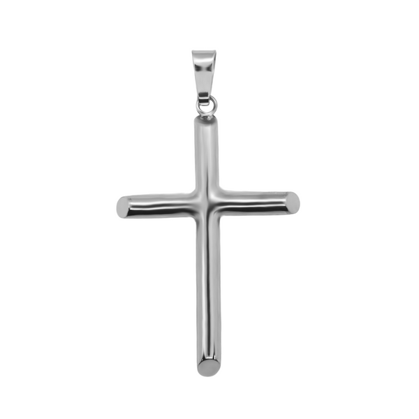 Sterling Silver Large Solid Cross Pendant