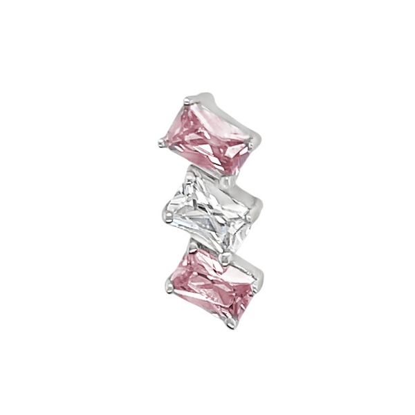 Sterling Silver 3 CZ Pendant