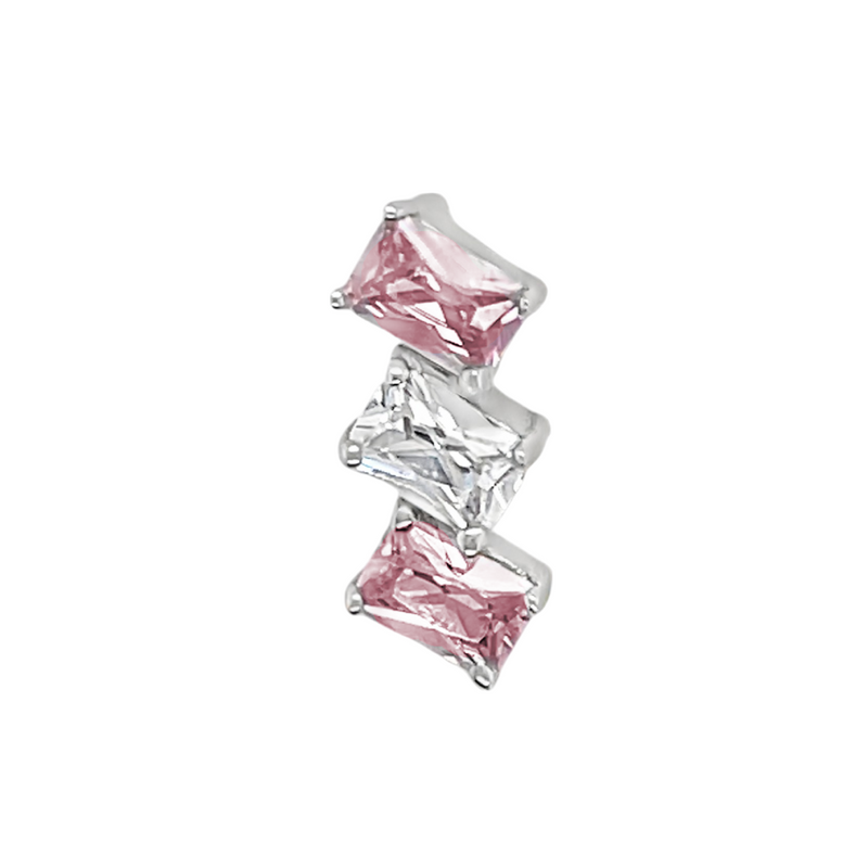 Sterling Silver 3 CZ Pendant