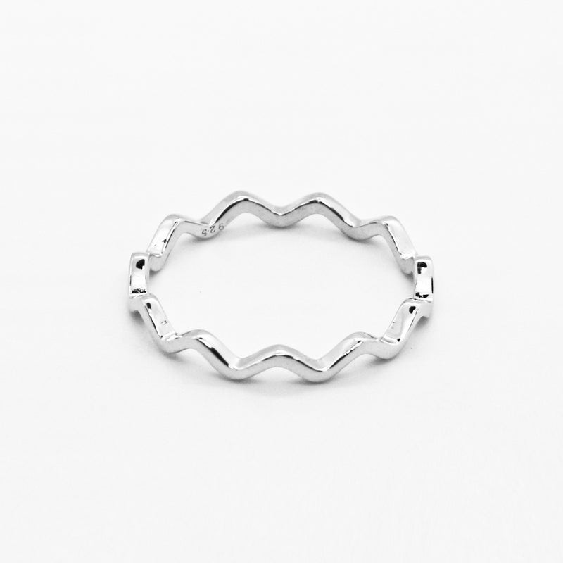 Sterling Silver Wavy Ring