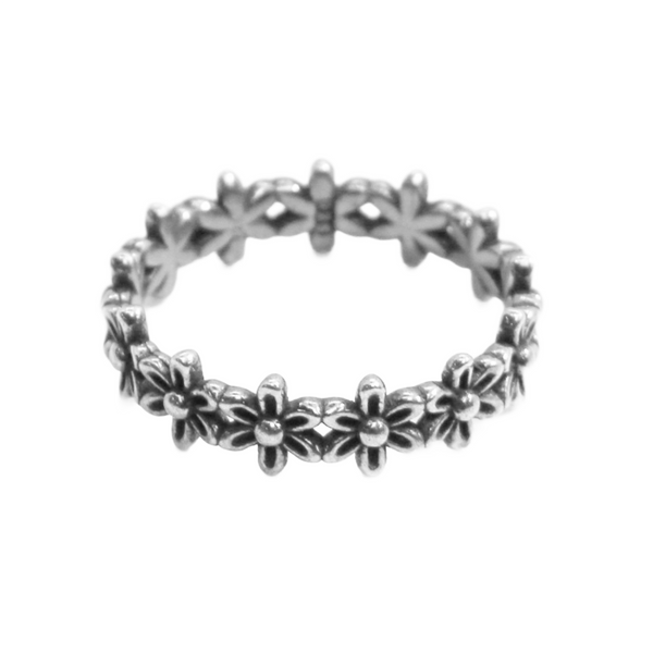 Sterling Silver Antique Flower Ring