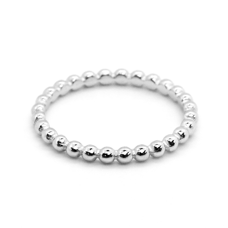 Silver Beaded Rings Sterling Silver Beaded Ring