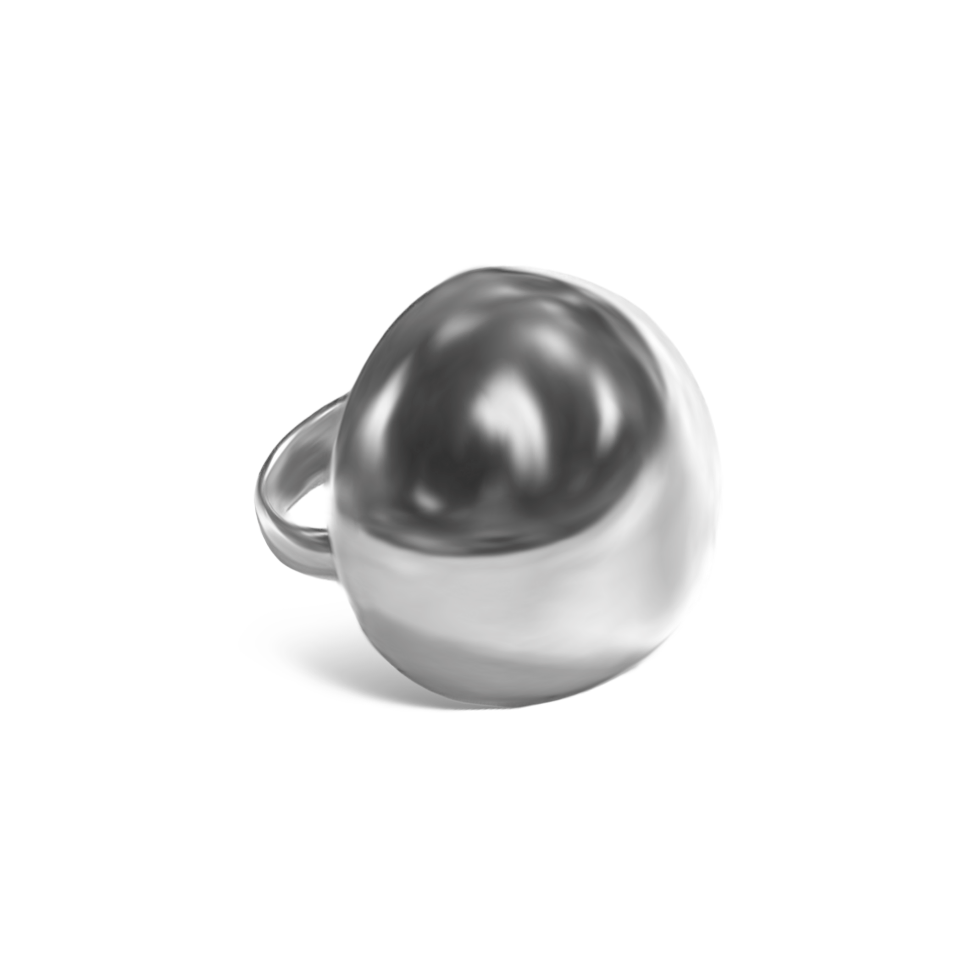German Silver Domed Round Ring