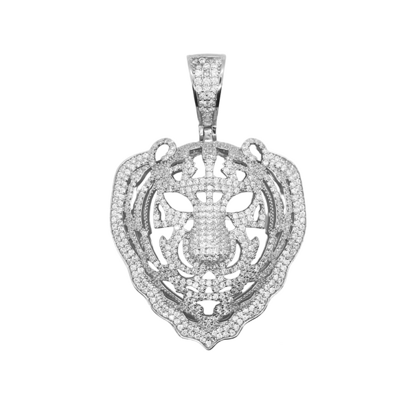 Sterling Silver CZ Lion Pendant