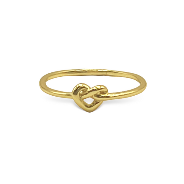 Sterling Silver Heart Knot Ring