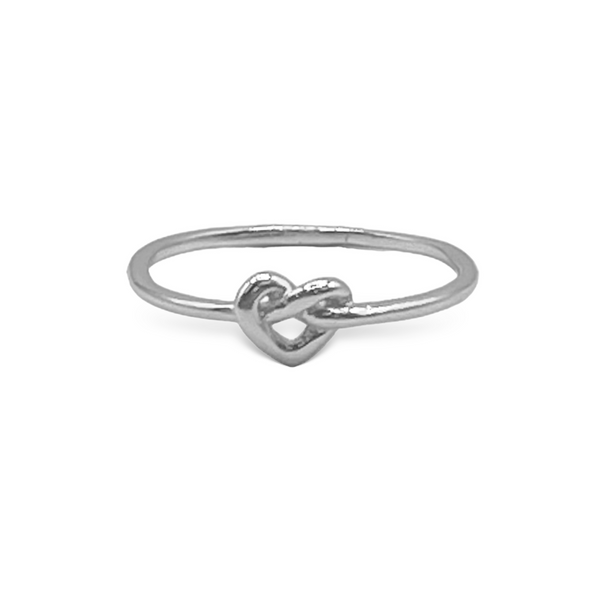 Sterling Silver Heart Knot Ring