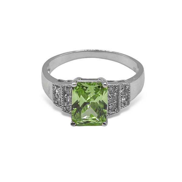 Color Stone With 4 CZ Sides