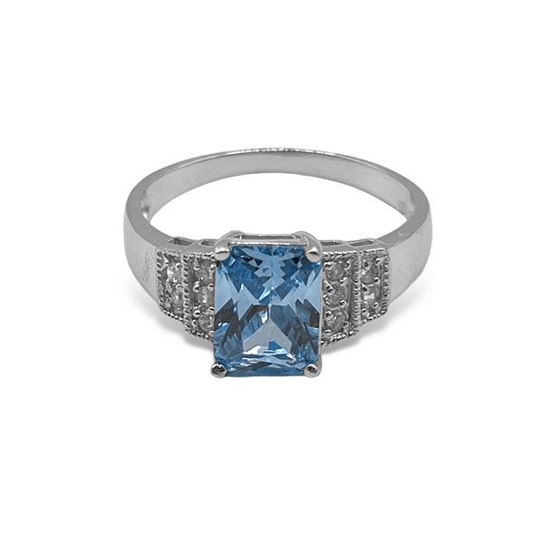 Color Stone With 4 CZ Sides