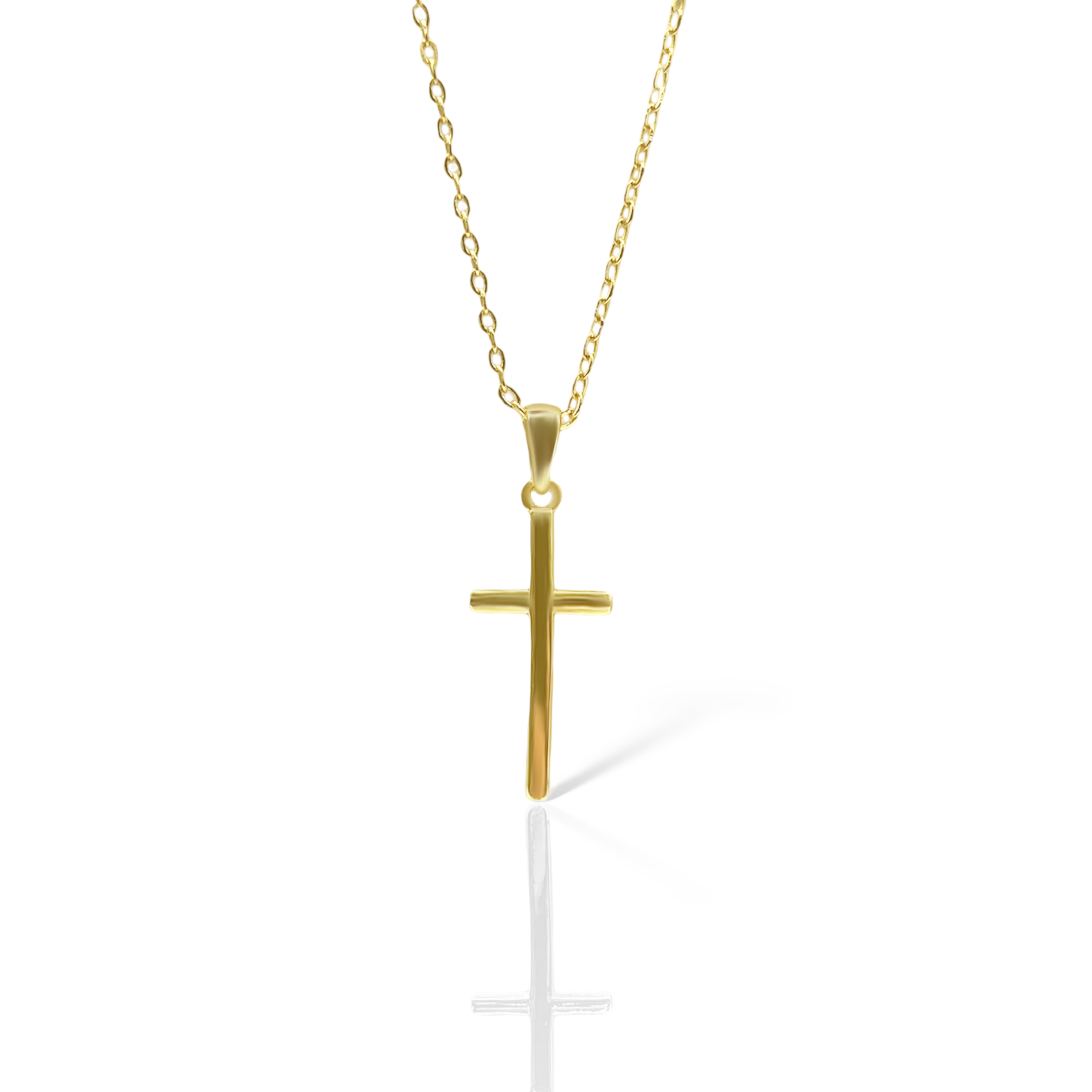Sterling Silver Plain Cross Necklace