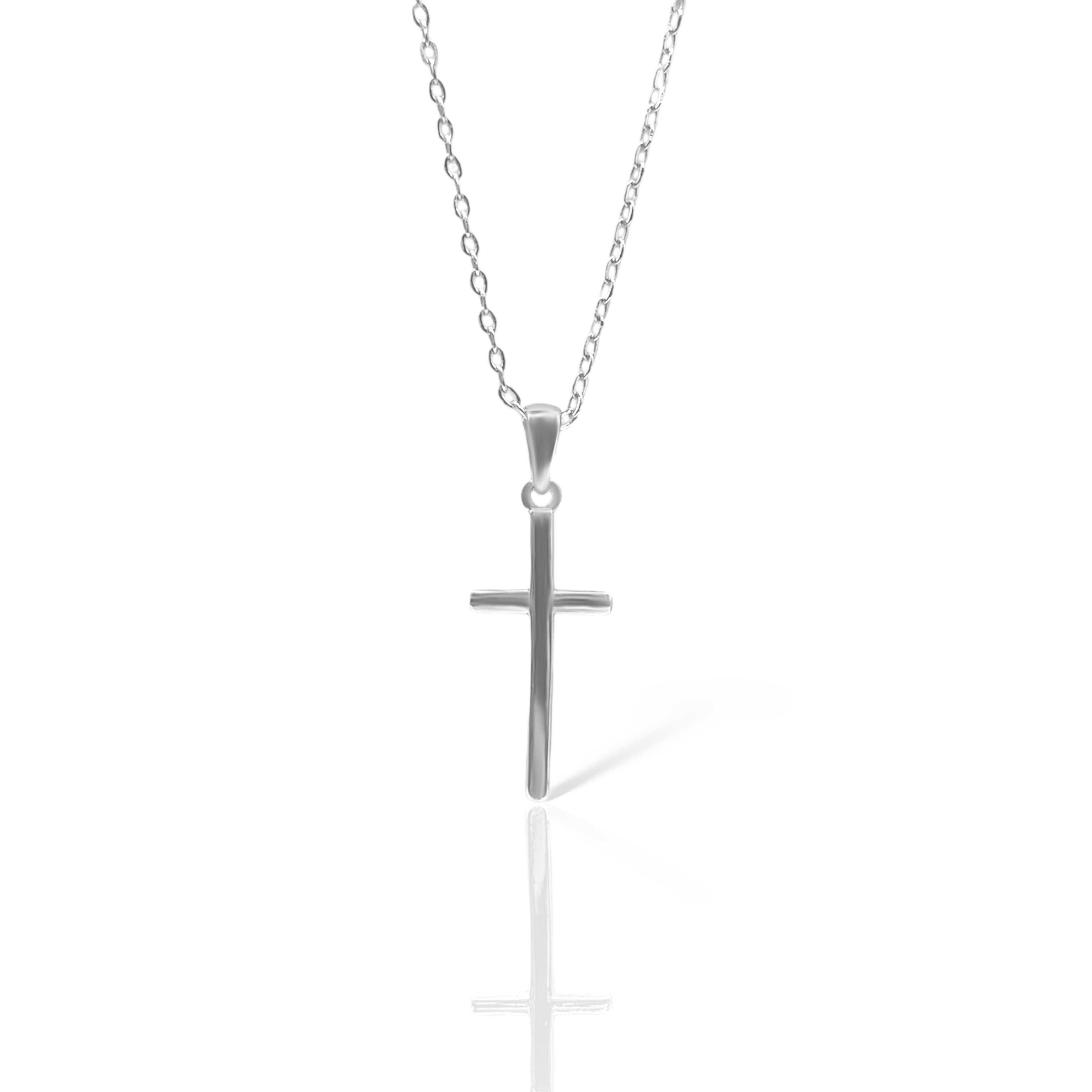 Sterling Silver Plain Cross Necklace