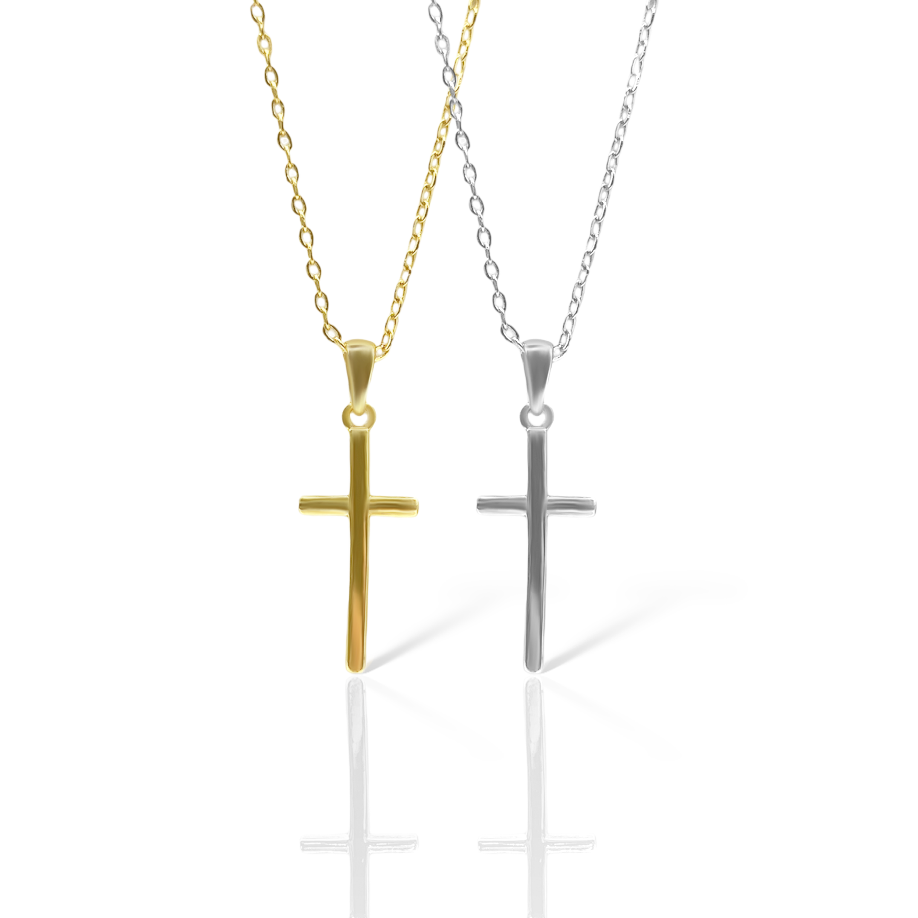 Sterling Silver Plain Cross Necklace
